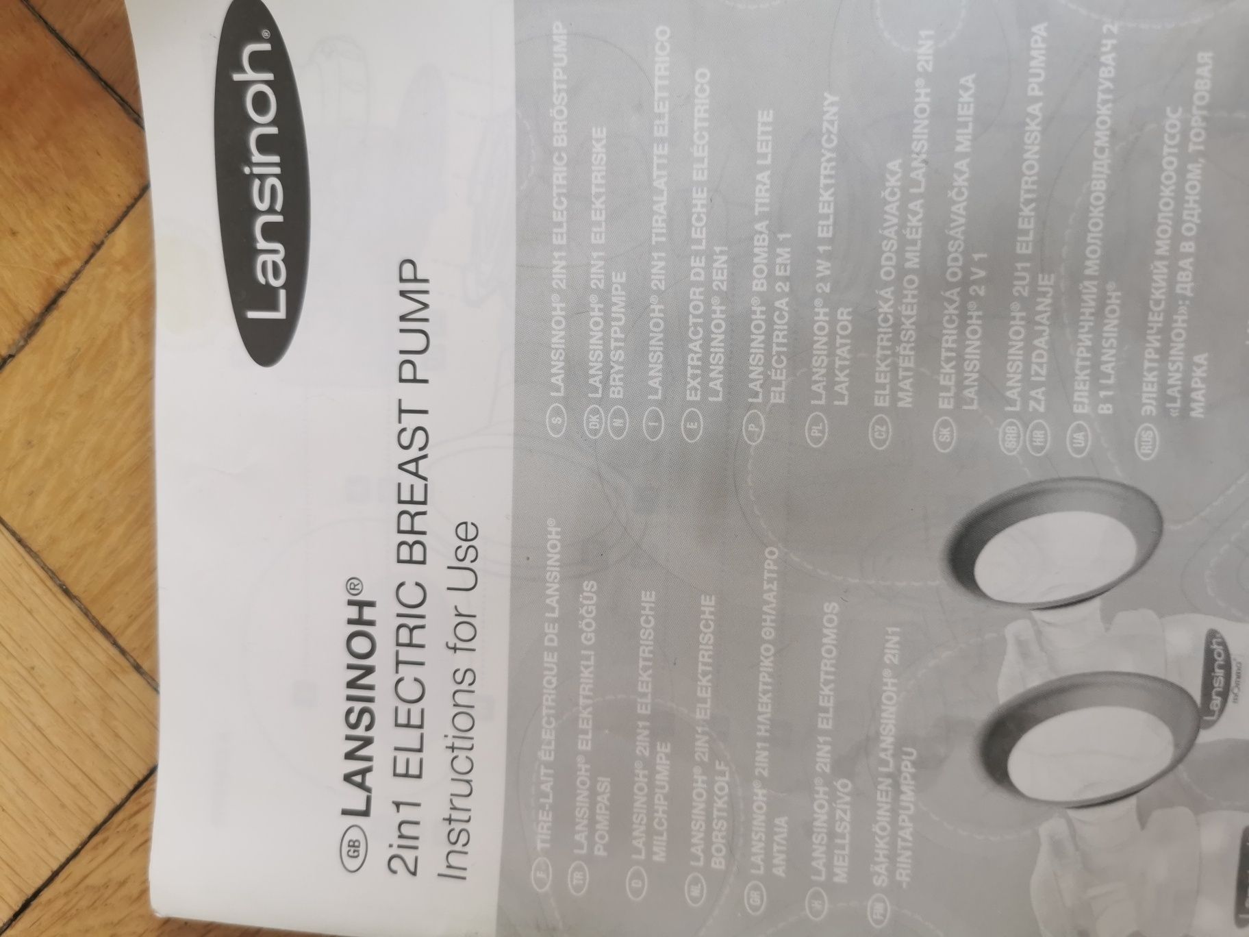 Laktator Lansinoh 2in1