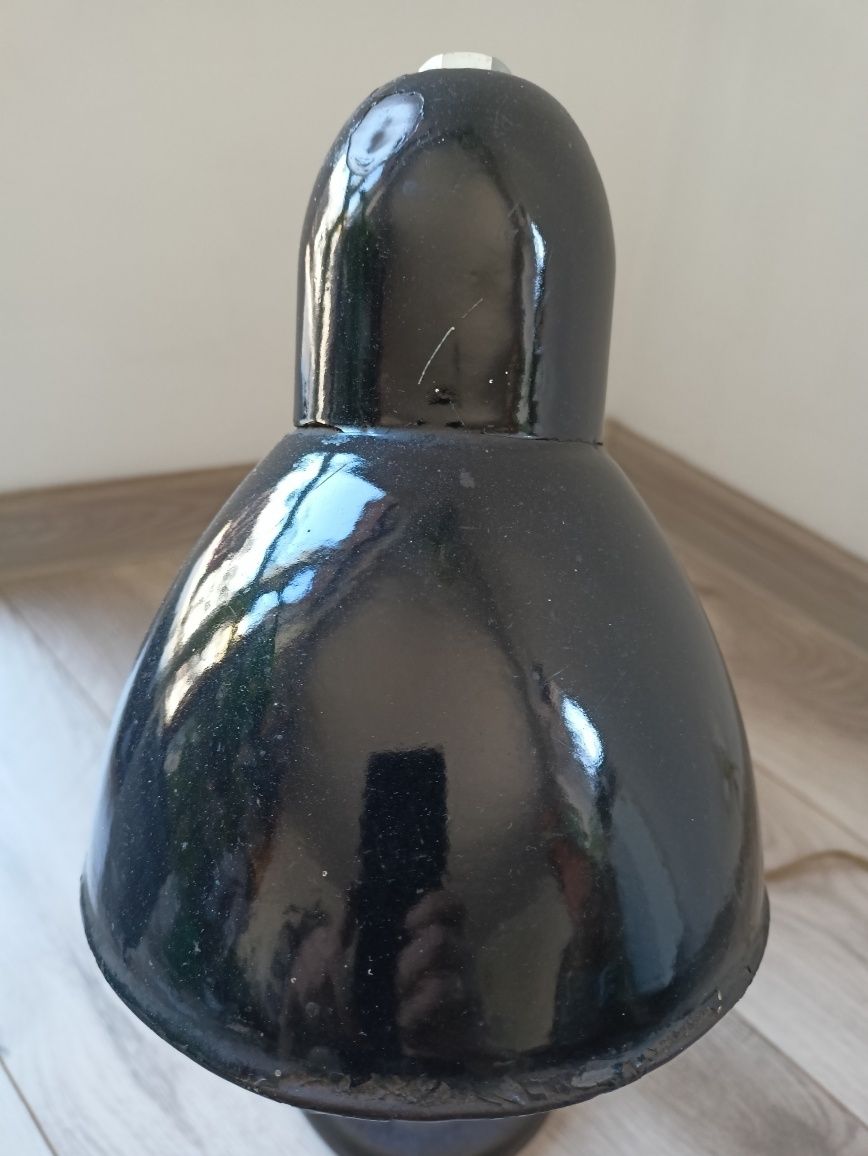 Stara lampka biurkowa Jacobus, Niemcy l. 30ste, emaliowana, loft