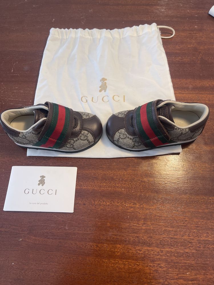 Gucci sapatos bebé unisex originais com etiqueta