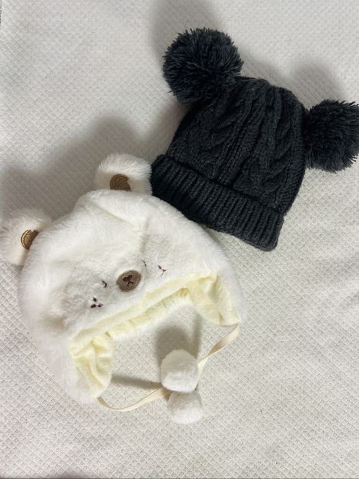 Зимняя детская шапка 6-12 месяцев