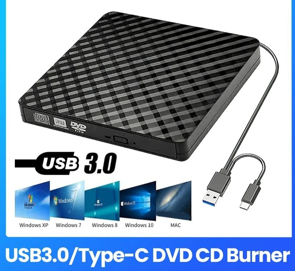 Зовнішній оптичний привод DVD-RW  DVD-USB 3.0 24Х