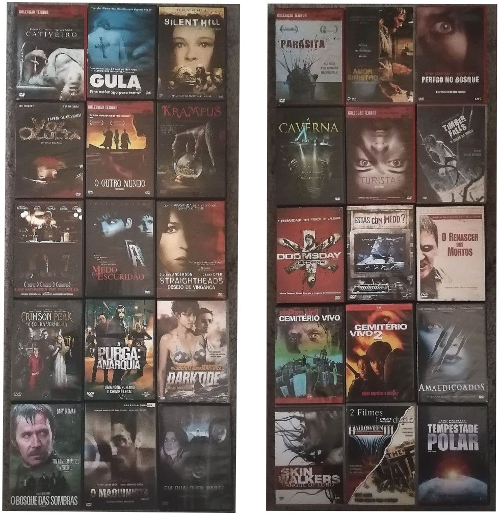 LOTE de 219 DVD's Originais / Terror / Comédia / Romance (LOTE 47)