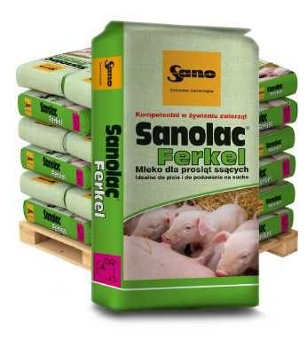 Sanolac Ferkel Mleko dla prosiąt do picia i podawania na sucho.