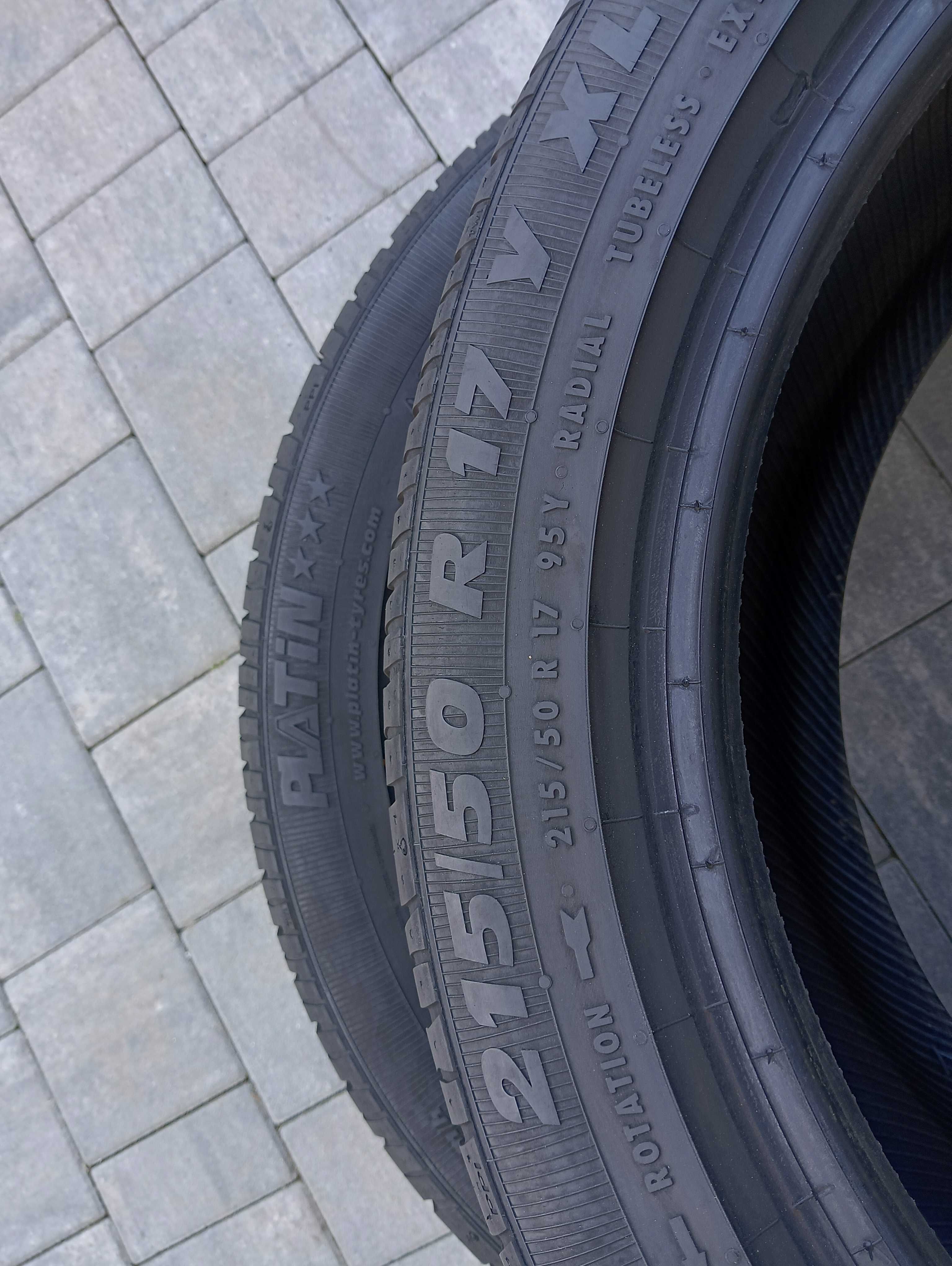 215/50r17  PLATIN   ,   4  opony  -8mm ,  jak nowe , made in Germany