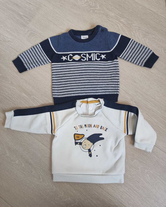 Ciepła bluza i sweterek Tape A L'oeil r. 74