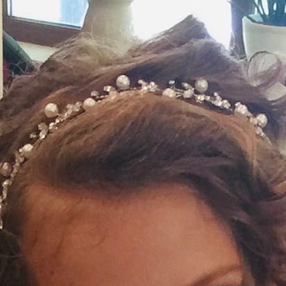 Ободок перловий обруч святковий