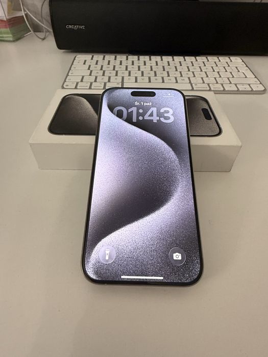 iPhone 15 Pro 128gb White Titanium Stan Idealny Bateria 95% od nowości