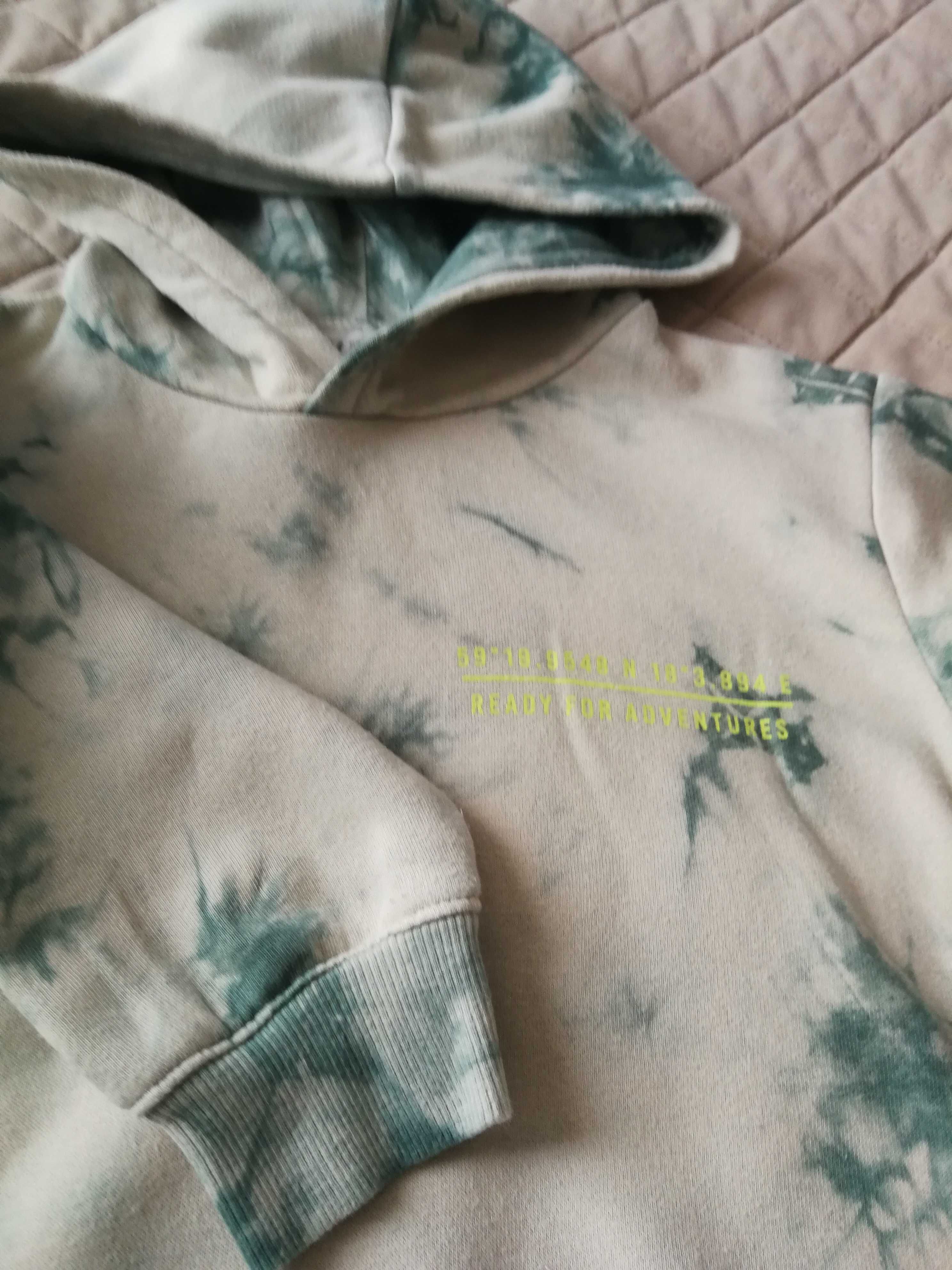 H&M bluza bawełniana tie dye r. 98