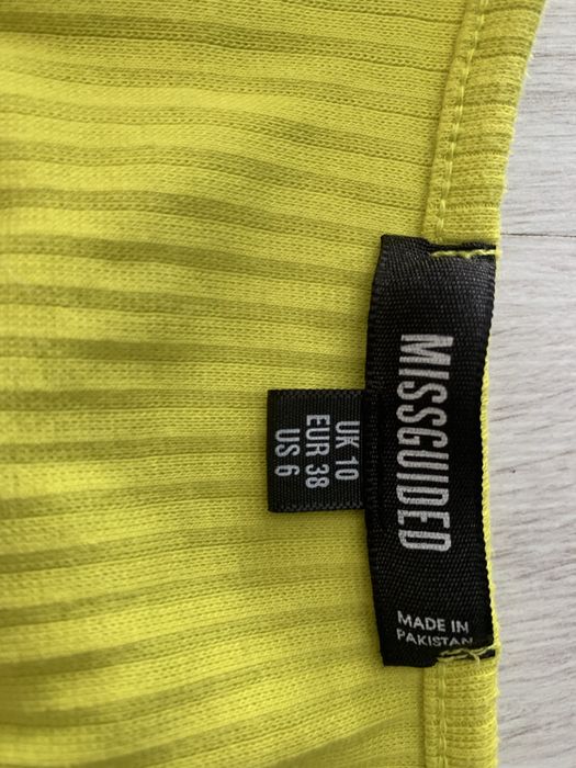 Żółte damskie body Missguided