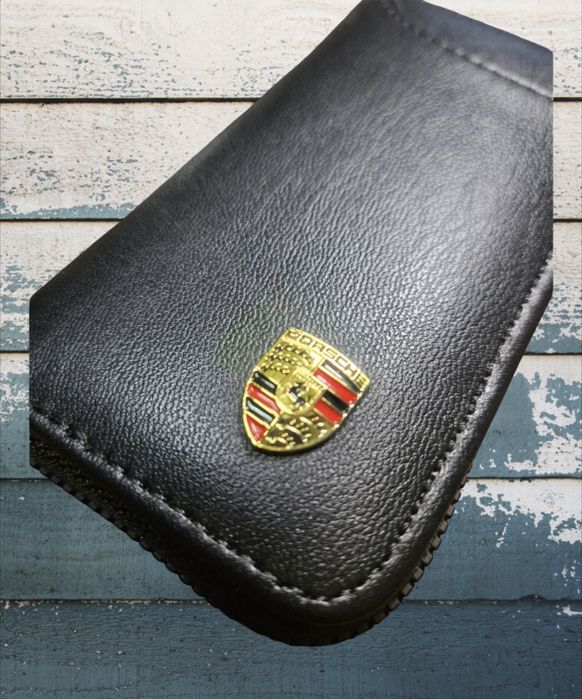 Porsche	-carteira, porta chaves. Novo