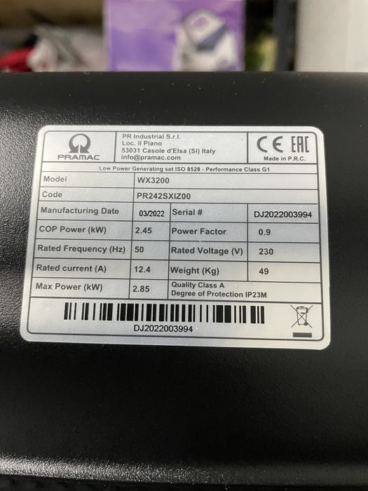 Генератор Promac WX 3200 3.1кВт