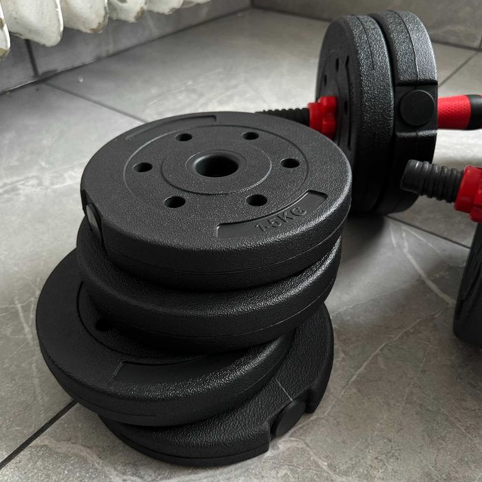 ZESTAW Hantli Hantle Regulowane Bitumiczne 20kg Z Łącznikiem Gryf