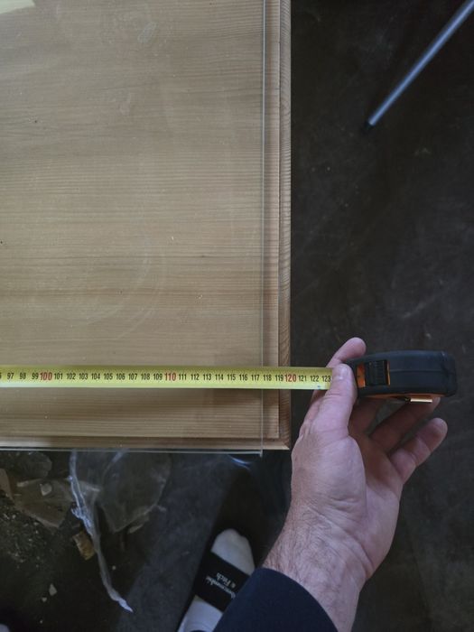 Stół  Stolik Ława drewniany z szklanym blatem