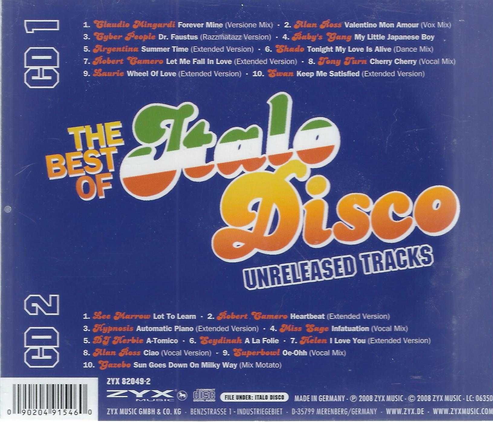 2CD VA - The Best Of Italo Disco-Unreleased Track (2008) (ZYX Music)