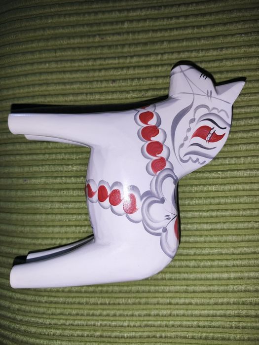 Konik biały 15cm Dalahäst A.OLSSONS Nusnäs SWEDEN ÄKTA cudowny rarytas