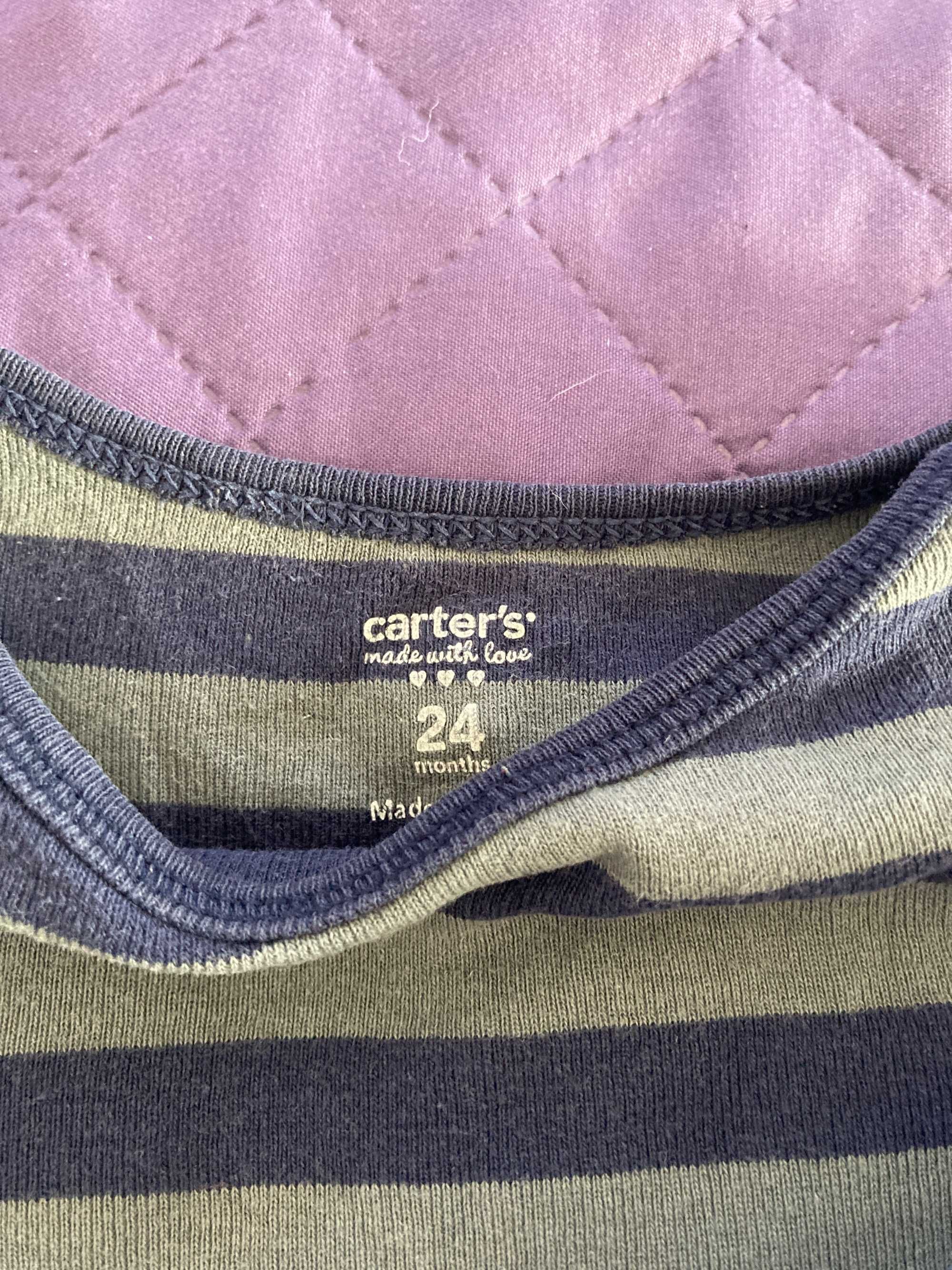 Два трикотажних бодіка з довгим рукавом Carters 24міс. (2 роки)