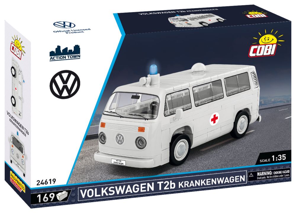 Klocki Cobi 24619 ACTION TOWN samochód Volkswagen T2B Krankenwagen