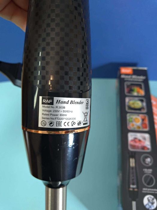 RAF R.303B 800 Вт блендер ручний подрібнювач 800 Вт