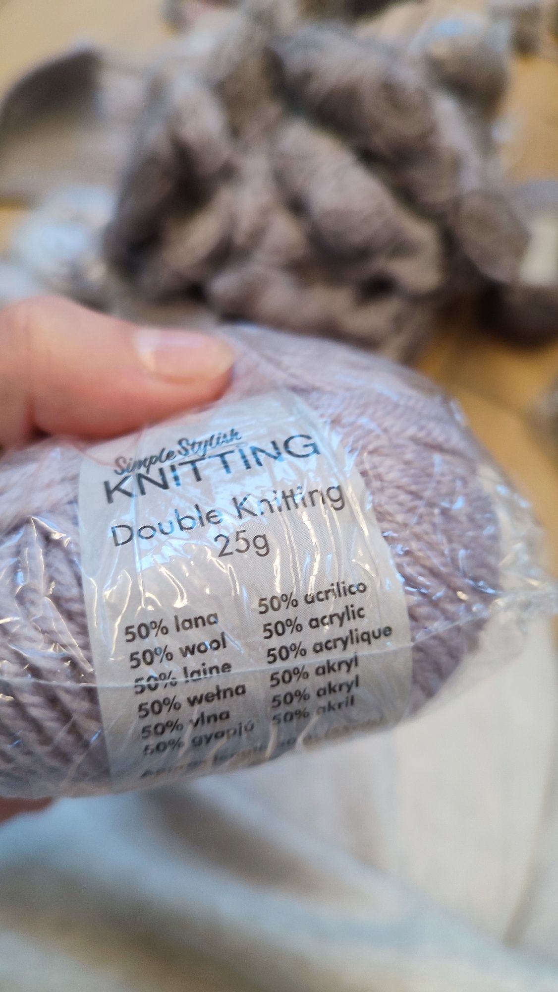 Włóczka Simple stylish knitting kolor szary