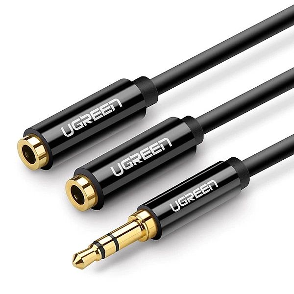 Ugreen kabel przewód rozdzielacz słuchawkowy 3,5 mm mini jack AUX 25cm
