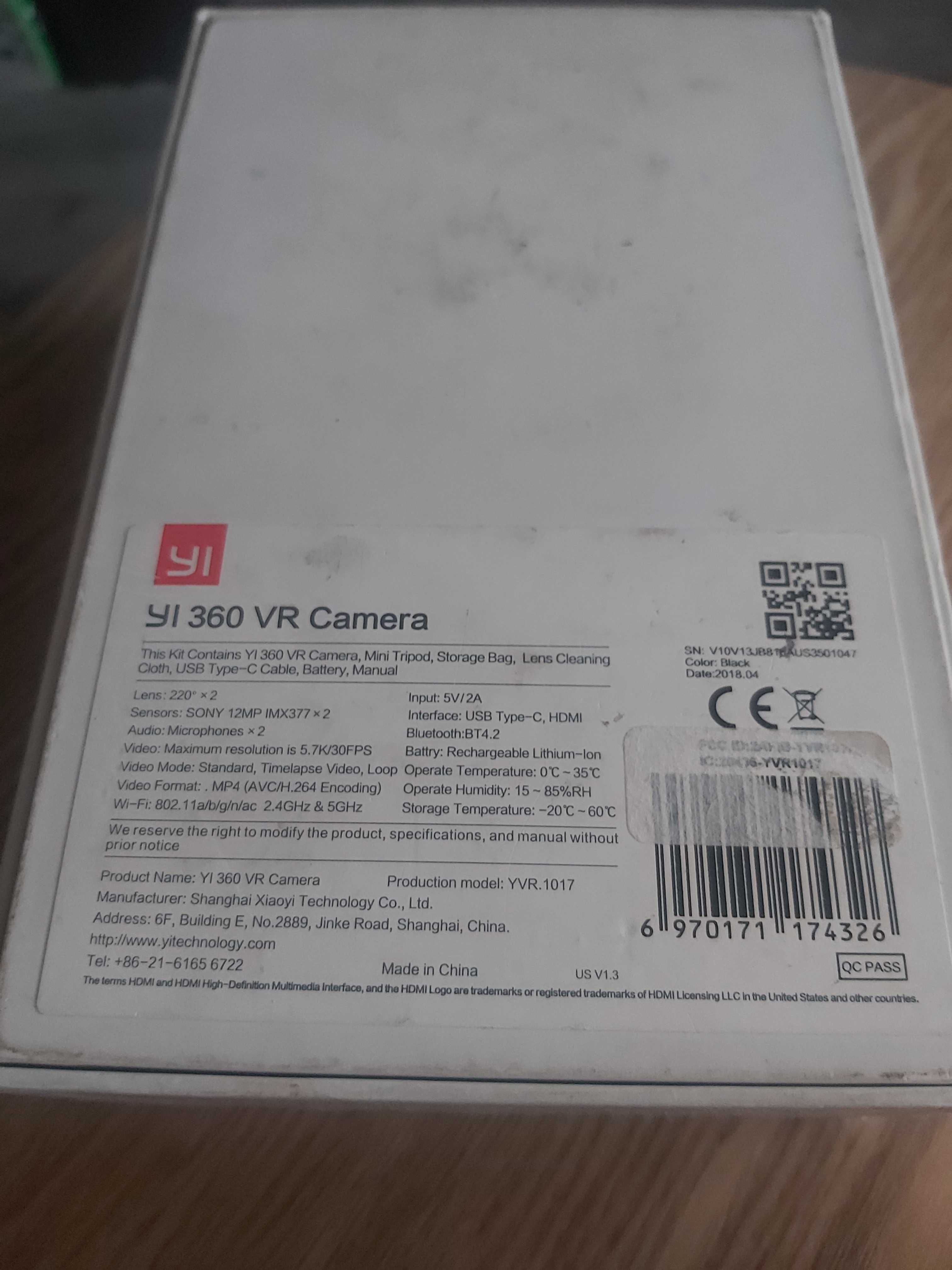 Xiaoyi Yi VR camera 360 5,7 K