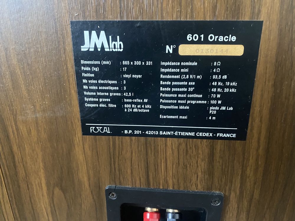 Jm lab Focal 601 Oracle