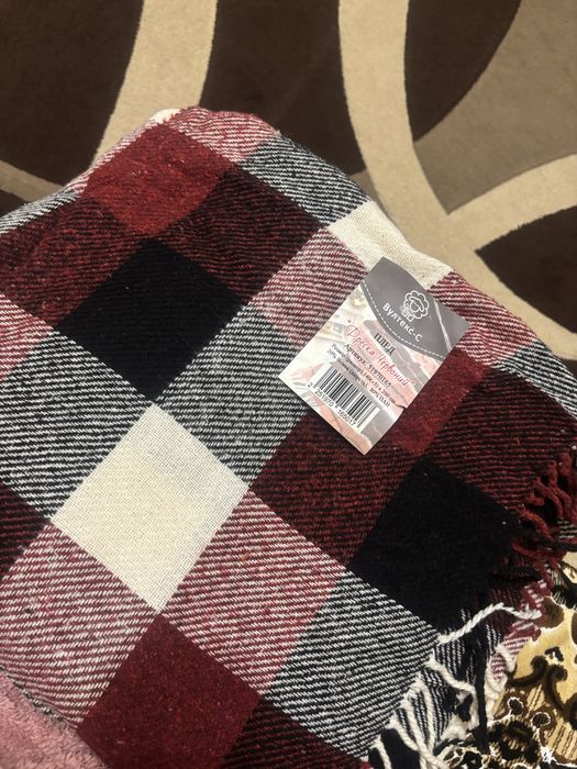 Новий вовняний теплий плед, покривало , 140*200, шерстяний плед