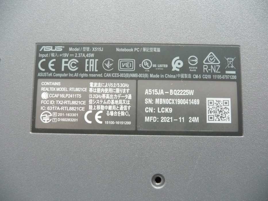 Asus A515J / Core i3- 8GB Ram