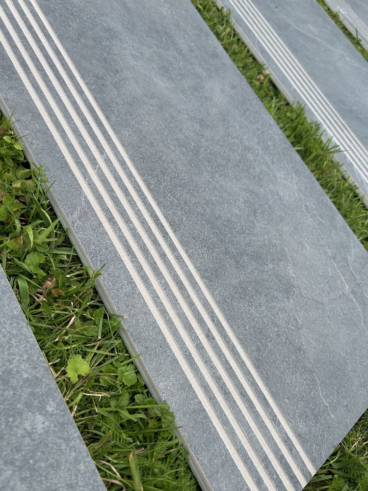 Stargres Pizarra Antracite stopnice 12 sztuk gres jak beton 30/60 mat