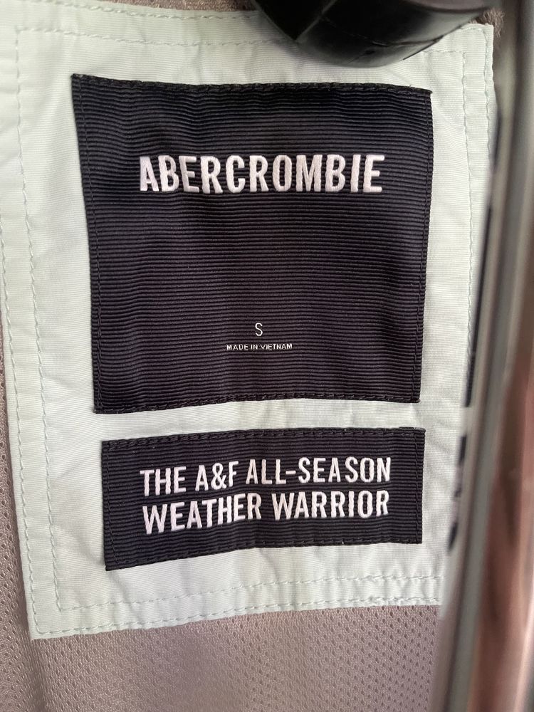 Kurtka Abercrombie wielosezonowa S damska miętowa turkusowa wiosenna