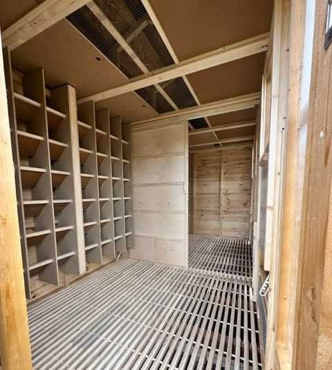 Gołębnik 4m x 2m woliera 4m x 1m