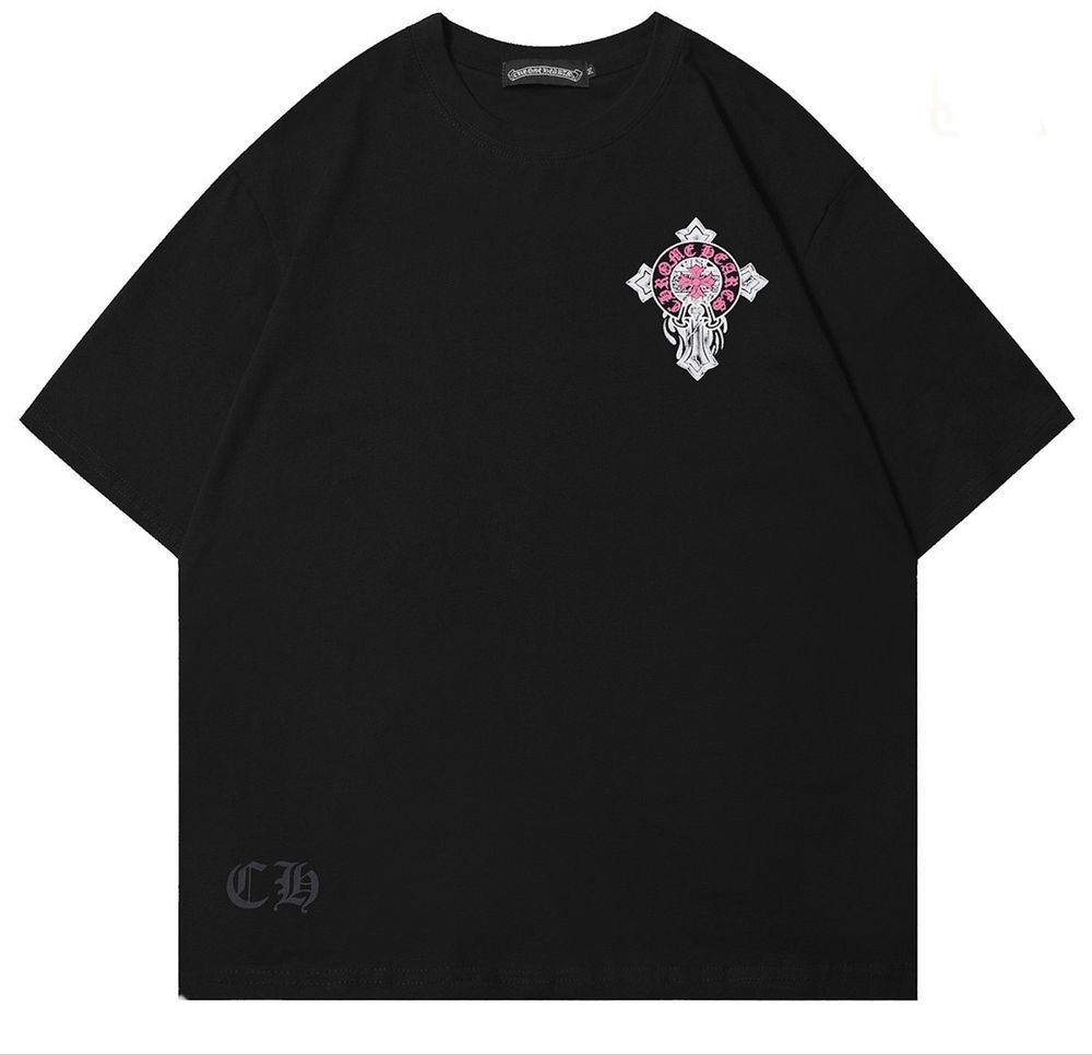 Футболки Chrome Hearts Logo унисекс белые черные Хром Хартс