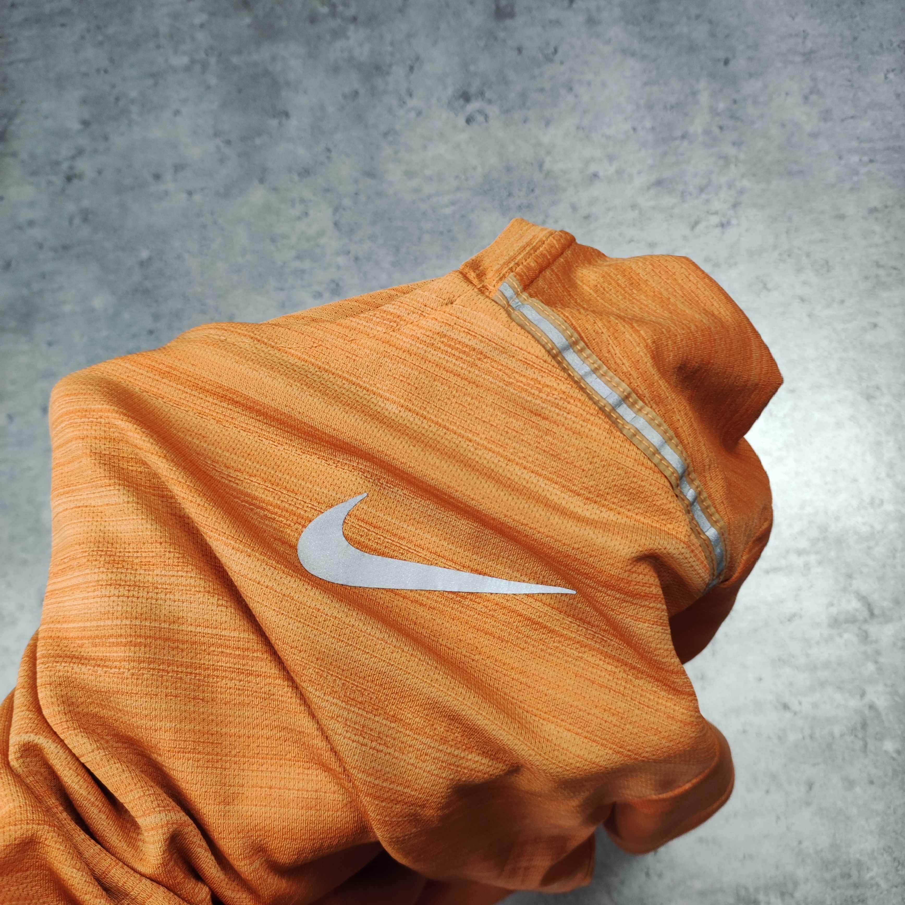 MĘSKA Koszulka Sportowa Biegowa Running Nike Pomarańczowa Lekka DriFit
