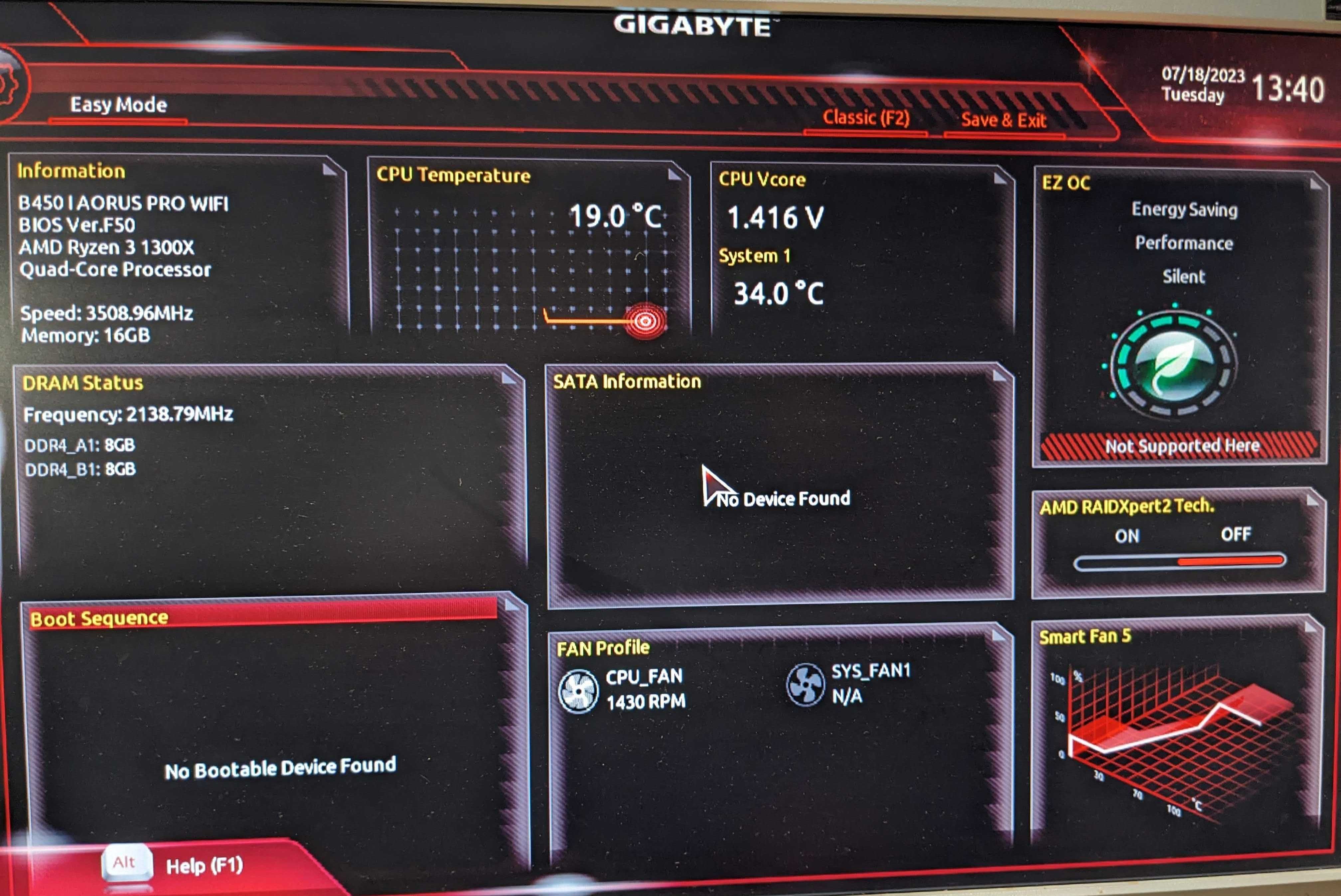 Płyta główna Gigabyte B450 I AORUS PRO WIFI DDR4 Ryzen AMD 16 GB Ram