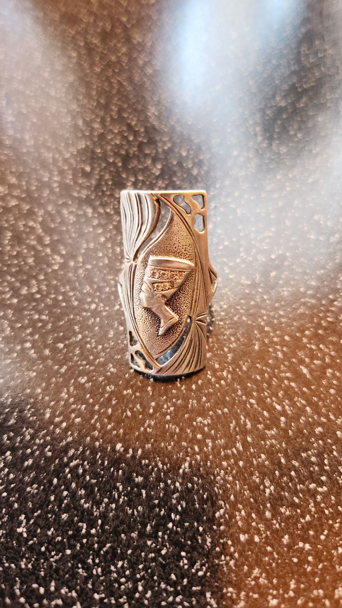 Кольцо серебряное,Нефертити