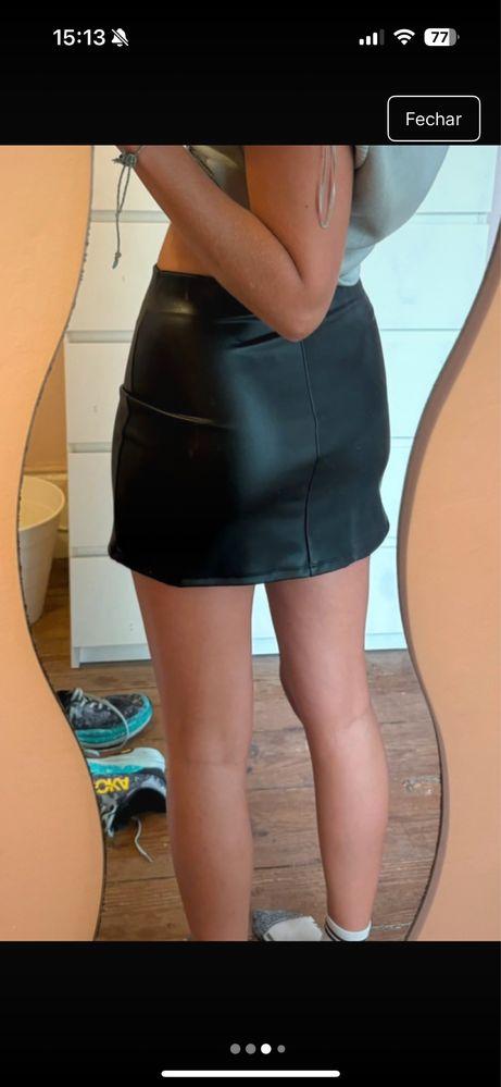 Mini saia efeito pele Tezenis