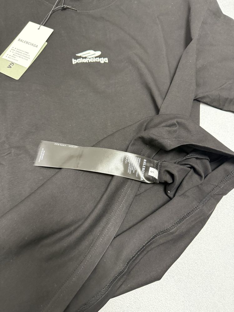футболка Balenciaga 3B logo tee black S M L