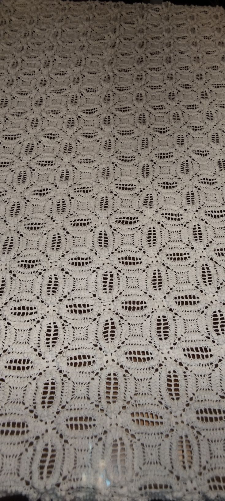 Cobertura de cama renda feita a mão