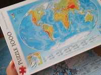Puzzle Trefl 1000 Mapa fizyczna świata