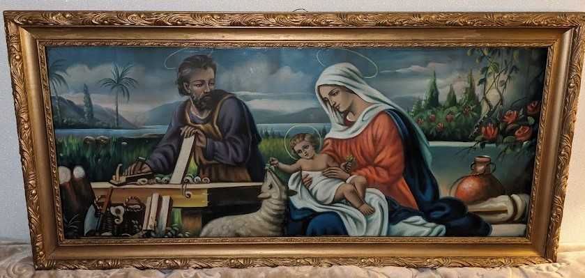 Obraz Święta Rodzina, malowany ręcznie na płótnie
