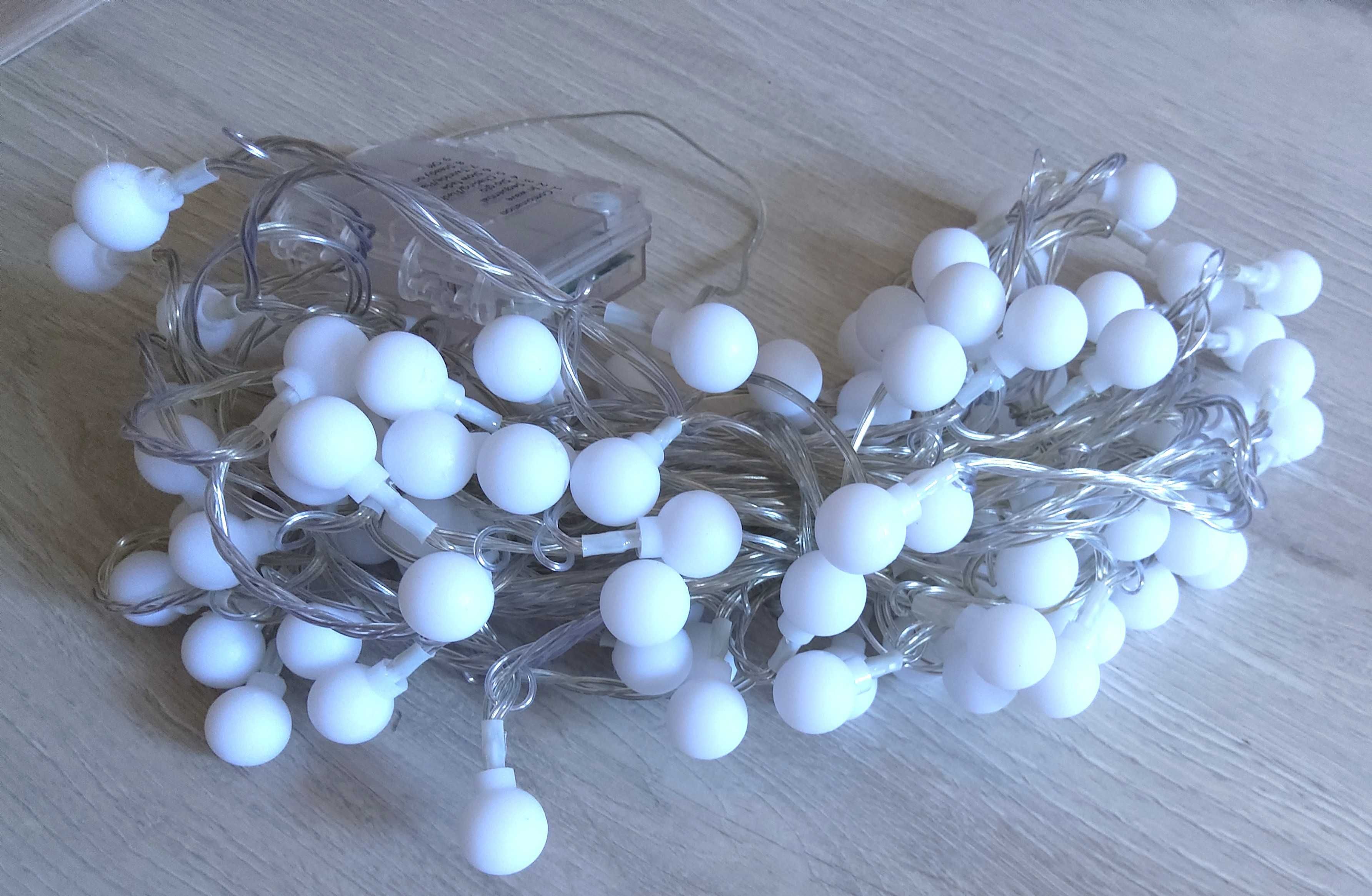 Lampki światełka 12m+1m 100 led na zewnątrz wewnątrz na baterie i usb