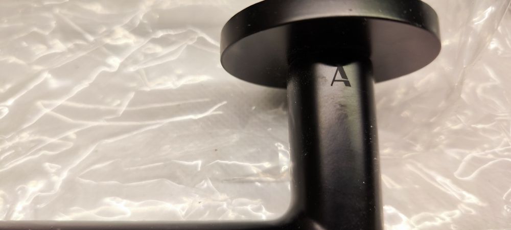 Klamka do drzwi łazienkowych czarna firmowa