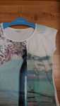 Sandwich elegancka i stylowa bluzka z plastycznym printem r Over M/L