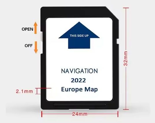 SD-карта GPS-навігації з картами Європи 2022 року