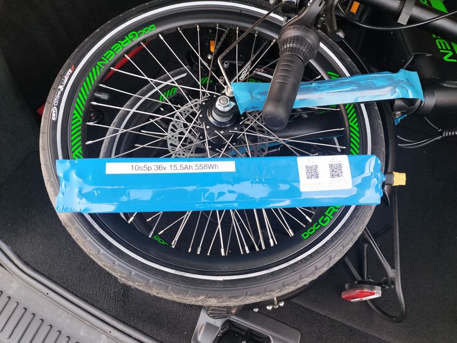 Rower elektryczny Doc Green, koła 20" , nowy , składany , bateria 15,5