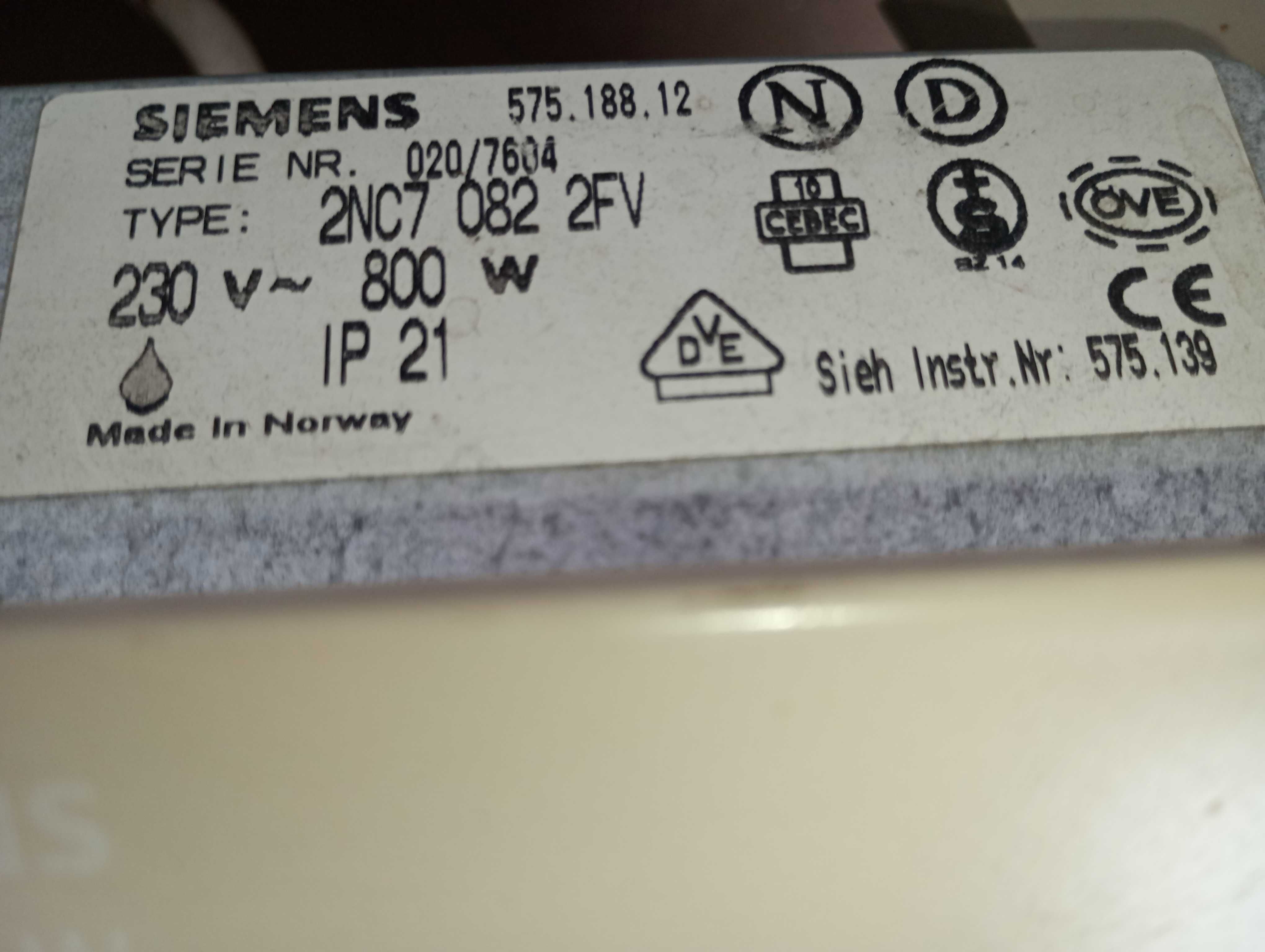 Grzejnik elektryczny Siemens 800 W