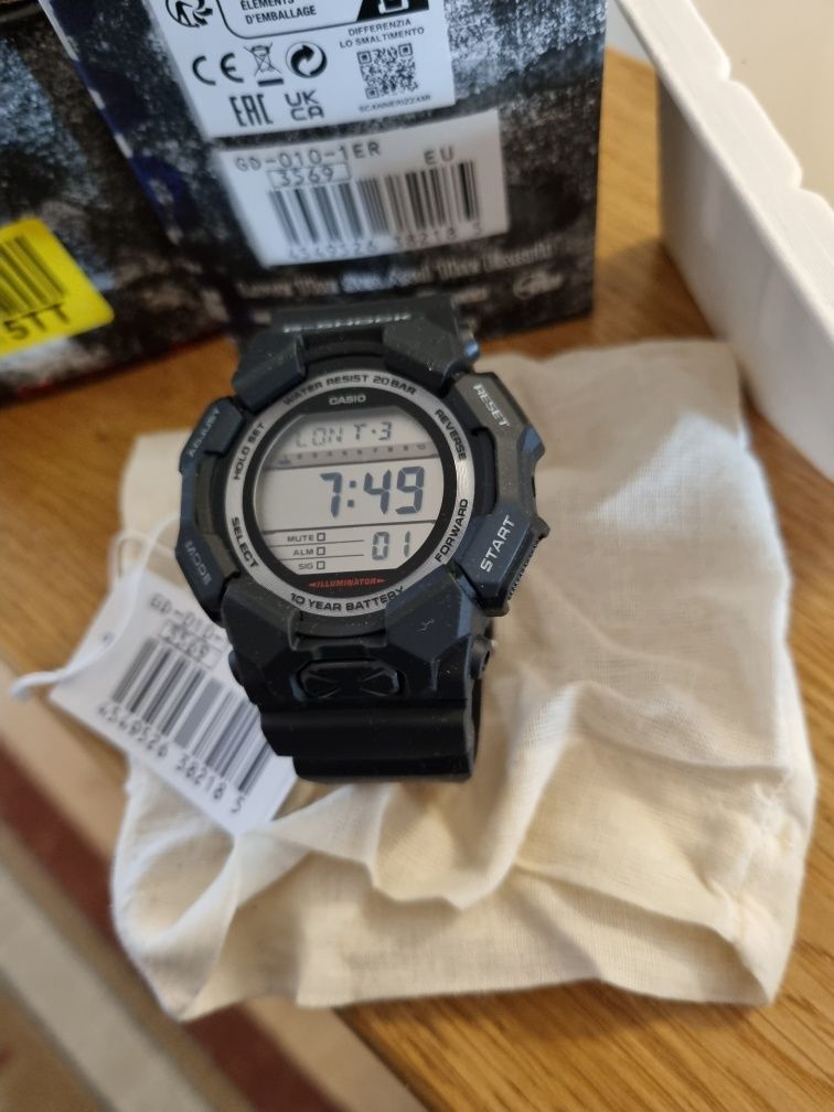 Casio G-Shock GD-010-1ER Nowy Czarny