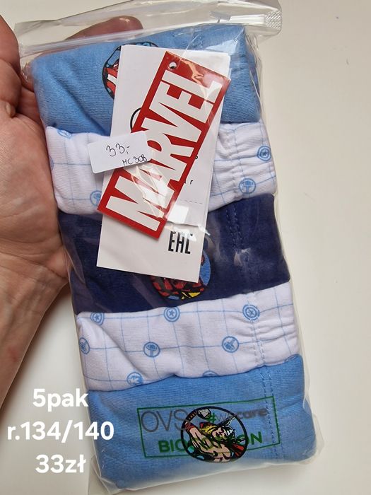 5pak majtki Marvel dla chłopca rozmiar 134-140