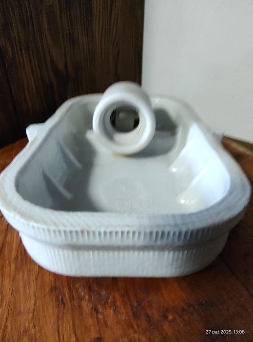 Lampa przemysłowa kanałowa OPKZ 60 – PRL + oprawa kanałowa z siatką