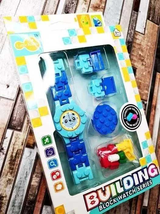 Niebieski zegarek dla dziecka z klocków _ nowa zabawka